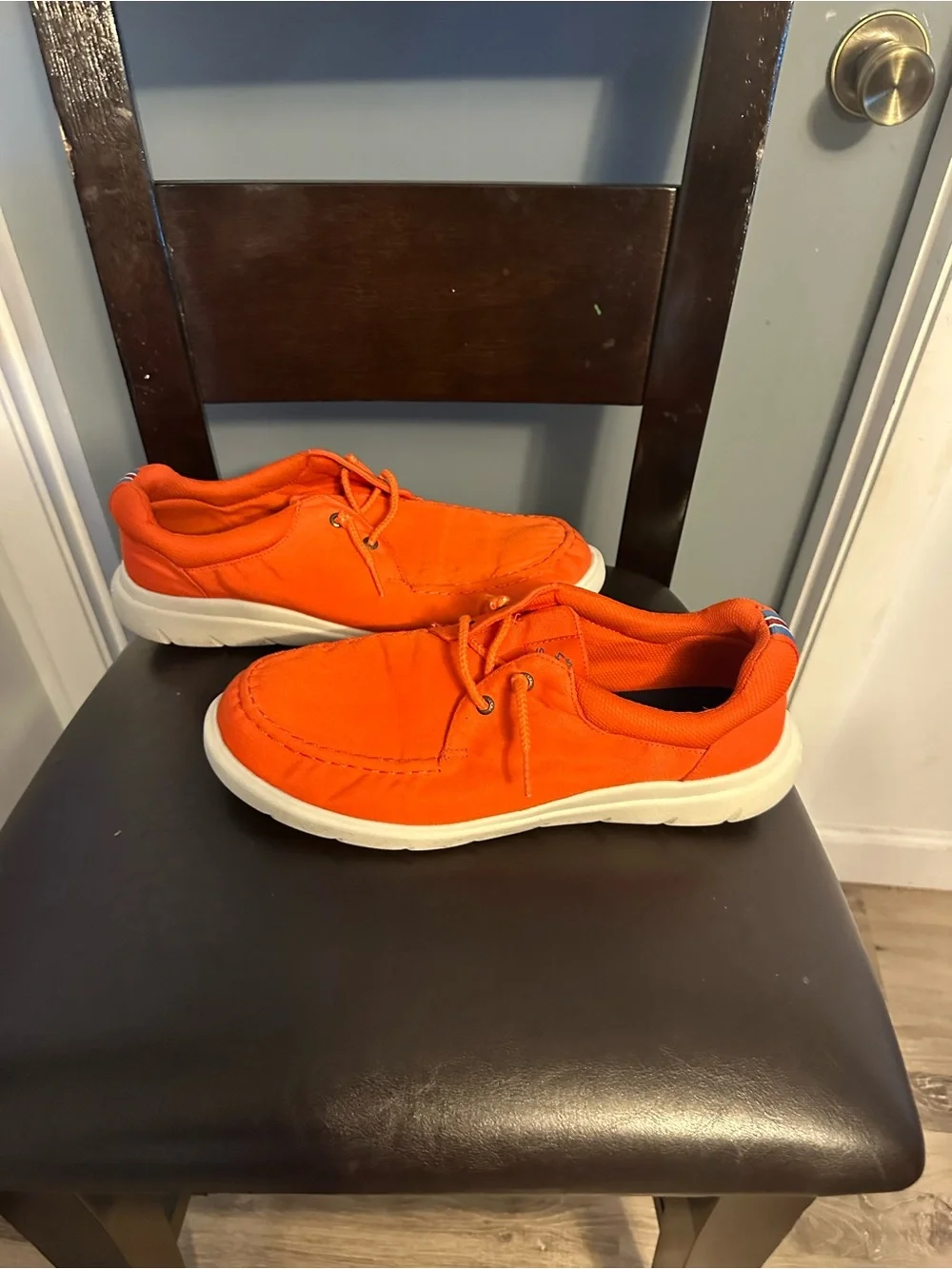 Sperry Men’s Orange Canvas Boat Shoes